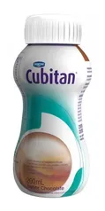 Suplemento em  líquido Danone  Cubitan proteínasCubitan sabor  chocolate em garrafa de 200mL