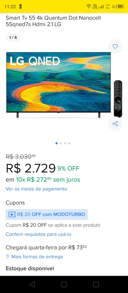 Imagem na descrição da promoção