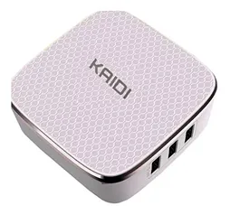 Hub Carregador Tomada Kaidi 6 USB Turbo Auto ID 7A