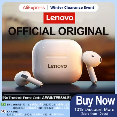 Fone de ouvido New Original Lenovo Lp40 Tws 