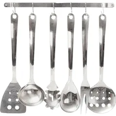 Conjunto de Utensílios com 1 Suporte 6 Peças - La Cuisine