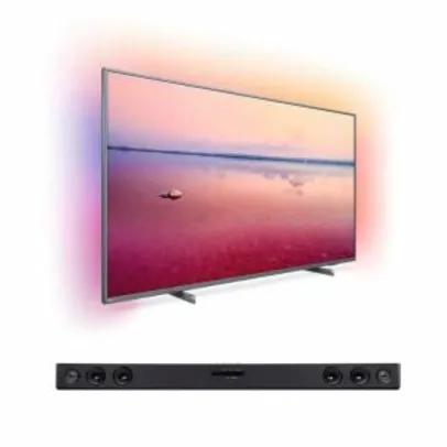 Smart TV LED Ambilight 65" Philips 65PUG6794/78 e Soundbar LG SK1D ABRALLK 2.0 Canais | R$ 3599