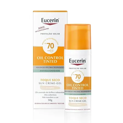 PROTETOR SOLAR FACIAL EUCERIN SUN OIL CONTROL TINTED CLARO PS70 COM 50G