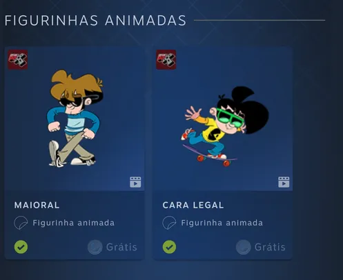 [GRÁTIS] Steam, duas figurinhas animadas Pax