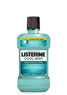 [Rec/Super] [10 unid]Enxaguatório Bucal Cool Mint, Listerine, L 500Ml P 350Ml