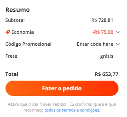 Imagem na descrição da promoção