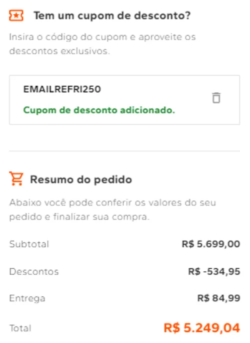 Imagem na descrição da promoção