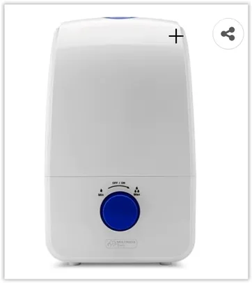 Umidificador e Aromatizador Multikids Baby HC027 Ultrassônico 3L - Branco | R$ 88