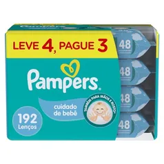 Pampers Lenços Umedecidos Cuidado de Bebê 192 Unidades