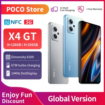 Smartphone Poco X4 GT 5G 8GB+256GB