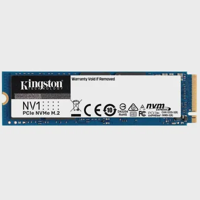 Ssd M.2 500GB Kingston NV1 SNVS/500G - NVMe - Leitura 2100Mb/s Gravação: 1700MB/s