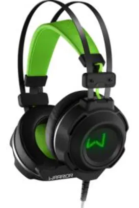 Headset Gamer Warrior Swan Preto e Verde Com Conexão USB e P2 - Ph225
