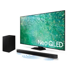 Combo Samsung Smart TV 55 polegadas Neo QLED 4K 55QN85C + Soundbar Samsung HW-Q600C/ZD