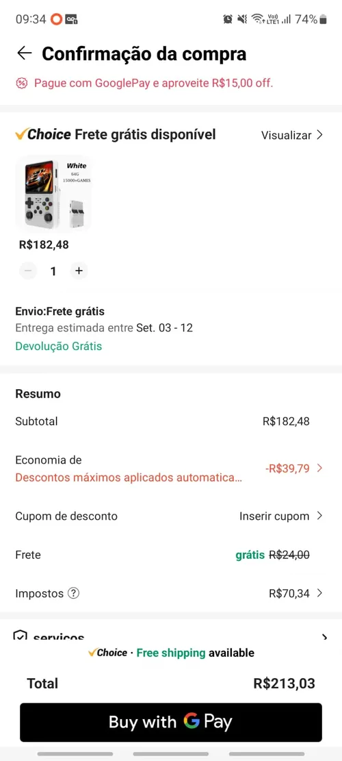 Imagem na descrição da promoção