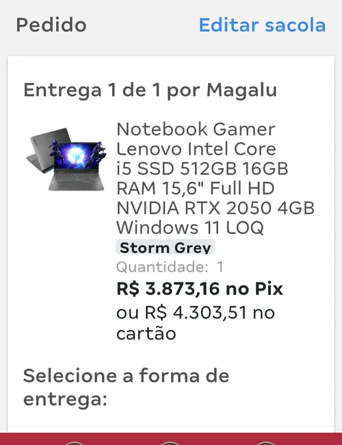 Imagem na descrição da promoção