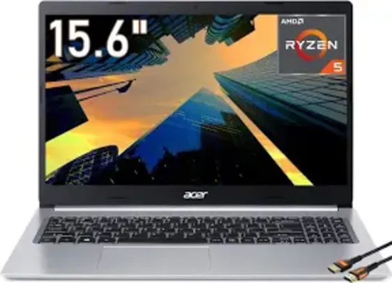 [INTERNACIONAL] Acer Aspire 5 Laptop fino de 15,6 polegadas FHD IPS 6-Core AMD Ryzen 5 5500U AMD Radeon Graphics WiFi 6 Retroiluminado KB USB Tipo-C