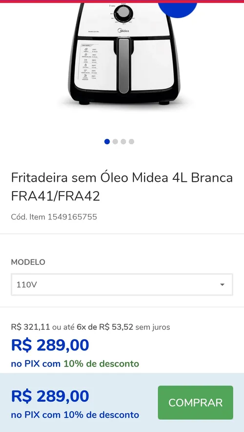 Imagem na descrição da promoção