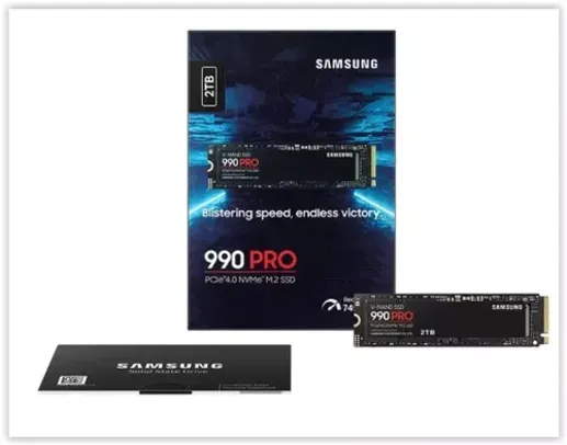 Cartão de Memória Samsung SSD 2TB NVMe 990 PRO M.2 2TB