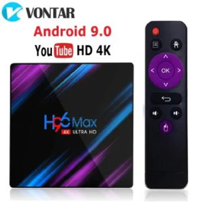 2020 h96 max rk3318 smart tv caixa android 9 9.0 | R$125