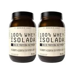 2X | 100% Whey Isolate 900G Generic Labs | R$151