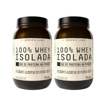 2X | 100% Whey Isolate 900G Generic Labs | R$151