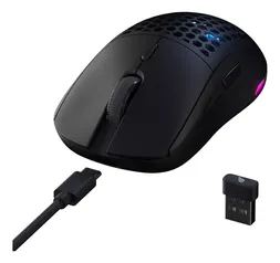 Fallen Mouse Gamer Pantera Pro Wireless Preto Sem Fio Com Led Rgb