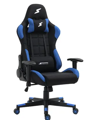 Cadeira Gamer SuperFrame Speed, Reclinável, Tecido, Preto e Azul