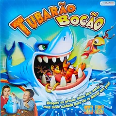 Jogo Tubarão Bocão com 12 Peixes - Br753 Multikids Azul