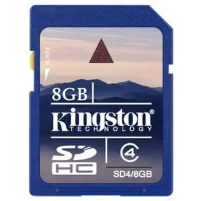 [Extra] Cartão De Memória Para Câmera Sd 8gb Sd4/8gb - Kingston - R$10,00