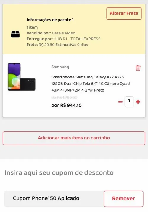 Imagem na descrição da promoção