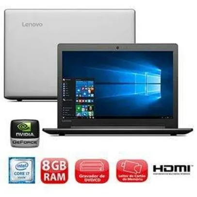 Notebook Lenovo IdeaPad 310, i7-6500U, 8GB, 1TB, VGA 2GB, LED 15.6", Windows 10 - R$ 2699