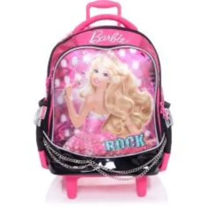 Mochila com Rodinhas Escolar Sestini Barbie Rock N' Royals 64343 M de R$ 199,90 por R$ 84,00