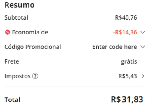 Imagem na descrição da promoção