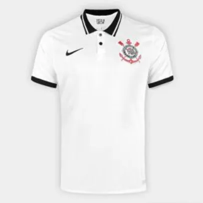 Camisa Corinthians I 20/21 s/n° Torcedor Nike Masculina - Branco e Preto | R$160