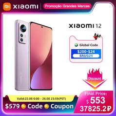 |Versão global xiaomi 12 smartphone 128gb/256gb nfc snapdragon8