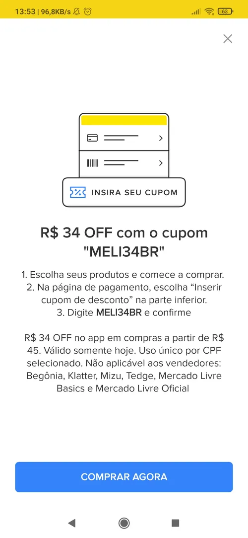 Imagem na descrição da promoção