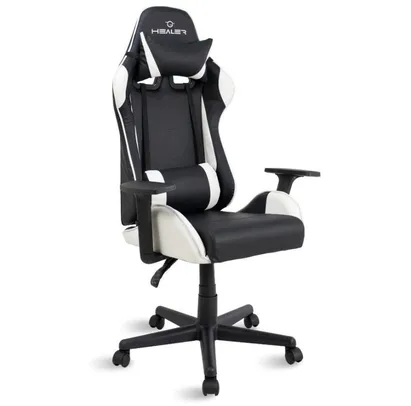 [MagaluPay R$534,58] Cadeira gamer reclinável Quest Healer preto/branco 