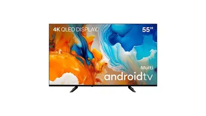 [AME R$1507] Smart TV Qled 55" 4K Multi Android 11 3HDMI 2USB - TL060M