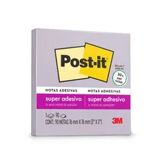 Seleção de Bloco De Notas Super Adesivas Post-it Lilac 76 Mm X 76 Mm - 90 Folhas - Descrição