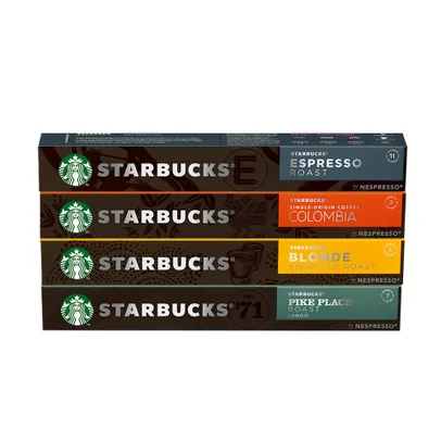 [AME R$ 69]/APP Kit Cafés Starbucks by Nespresso - 4 caixas