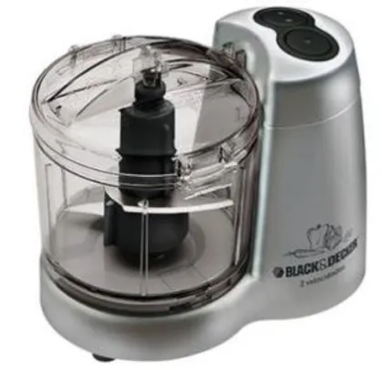 Mini Processador de Alimentos Black&Decker HC32P 120W Prata - R$ 70