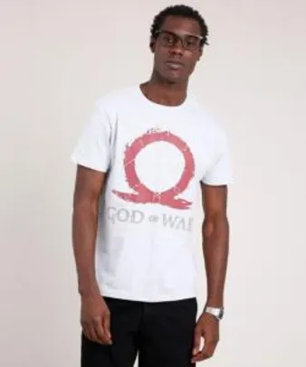 camiseta masculina god of war manga curta - R$16