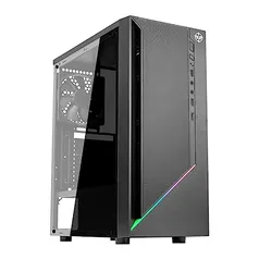 Gabinete Gamer TGT Stalker, RGB, Mid-Tower, Lateral Acrilico, Com 3 Fans, Preto, TGT-SKR-RGB01