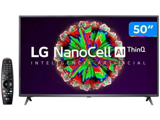 Smart TV 4K UHD NanoCell 50” LG 50NANO79SND - Wi-Fi Bluetooth Inteligência Artificial 3 HDMI R$2.599
