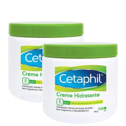 Kit 2 Cetaphil Creme Hidratante Galderma Pele Extremamente Seca e Sensível 453g