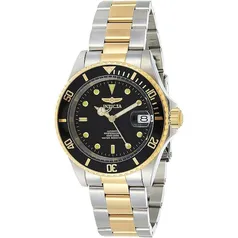 Invicta Men`s Pro Diver 40mm Aço e Ouro Tone Inoxidável Relógio Automático de Aço Com Moldura de Bor