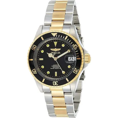 Invicta Men`s Pro Diver 40mm Aço e Ouro Tone Inoxidável Relógio Automático de Aço Com Moldura de Bor