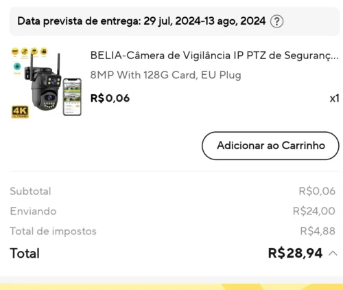 Imagem na descrição da promoção