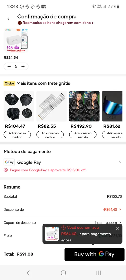 Imagem na descrição da promoção