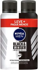 Kit Desodorante Aerossol Nivea Men Black & White Power 150Ml - 2 Unidades, Nivea, Pacote de 2